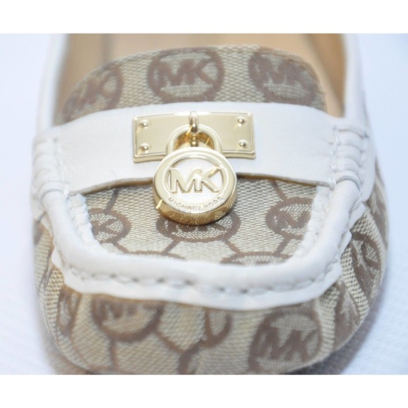 MICHAEL Michael Kors Hamilton Loafer Moc Jacquard Khaki/Vanilla 6.5 New - Picture 5 of 9